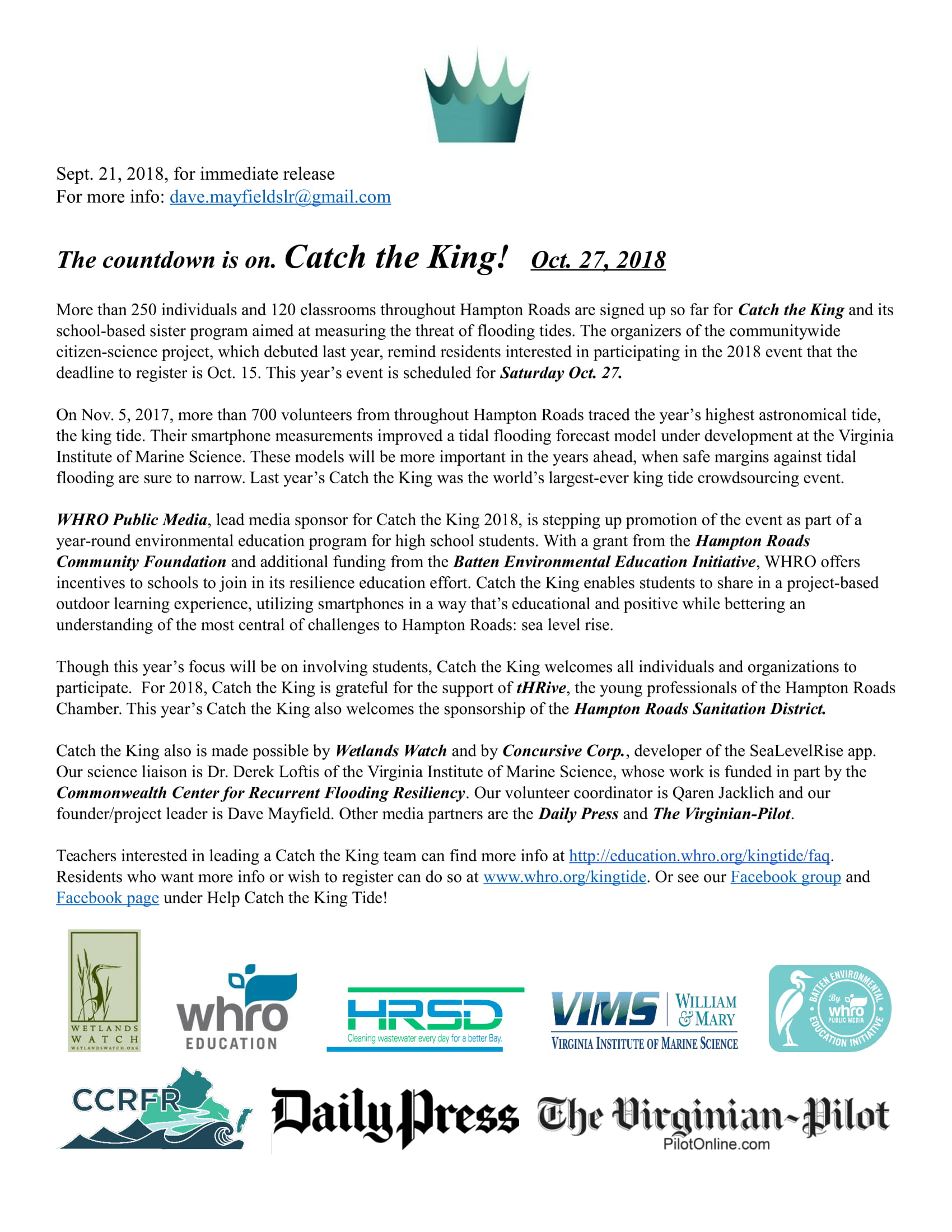 Catch the King Sept. 21 news release-1